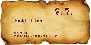 Heckl Tibor névjegykártya