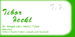 tibor heckl business card